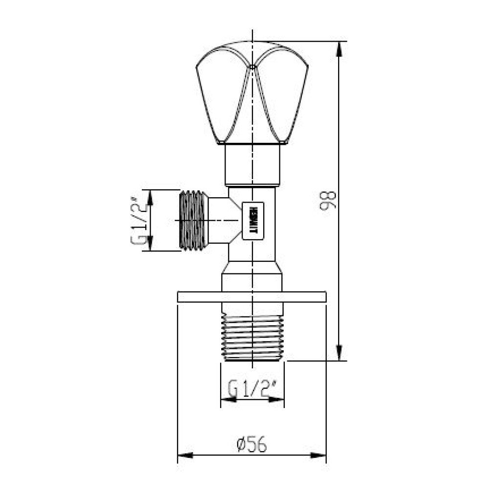 HESANIT Angle Valve Long Type (220 510 120)