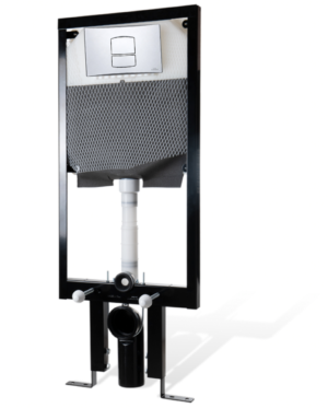 KARIBA Smartika 6E concealed cistern with Itaka flush plate in Satin