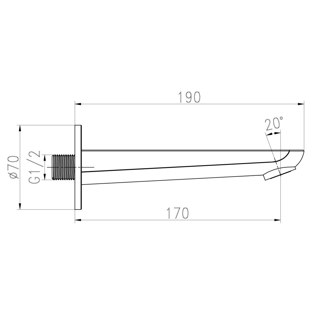 HESANIT Elite Bath Spout without Diverter (SP 71002)