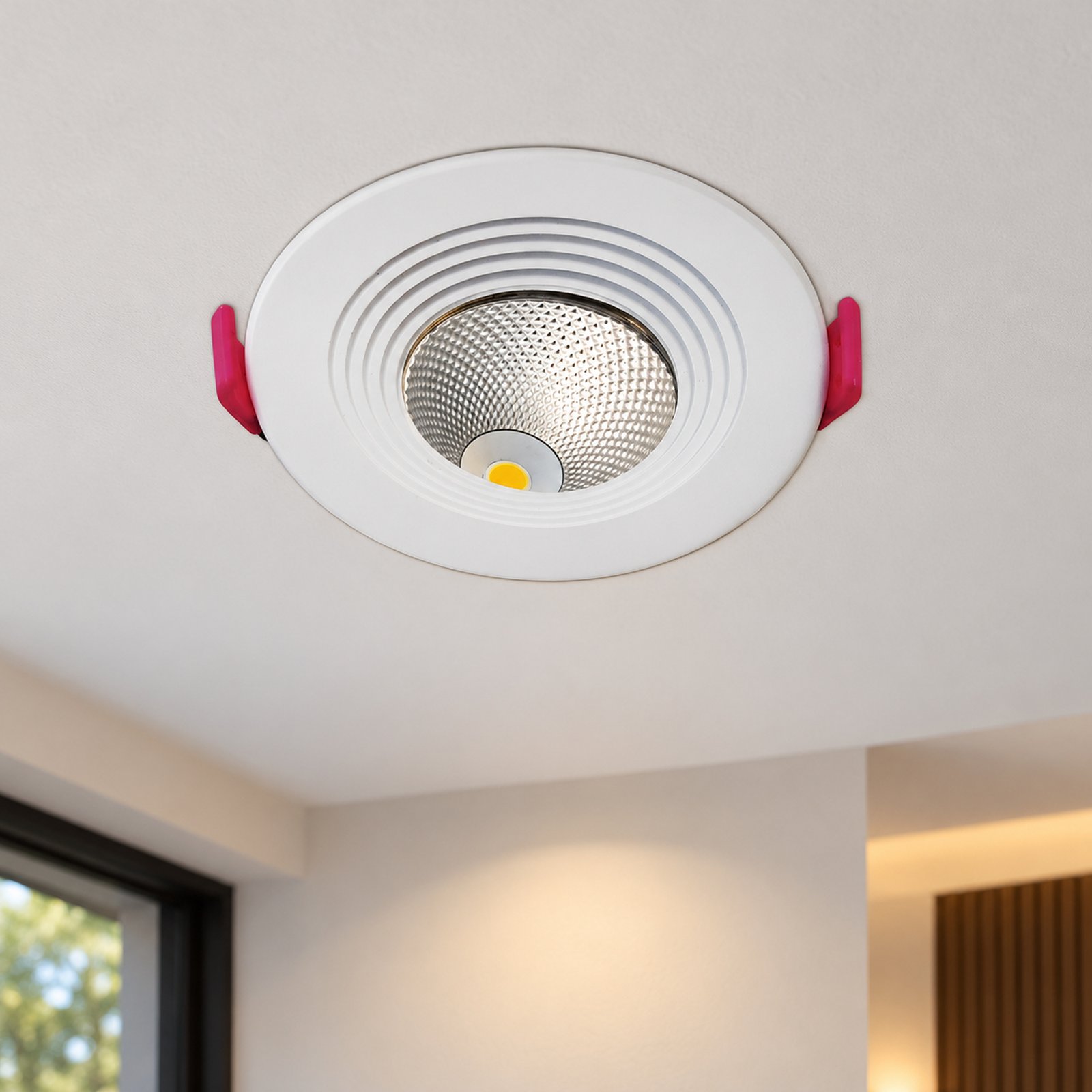 RAFEED LED Downlight 8W Adjustable Head installed in a ceiling